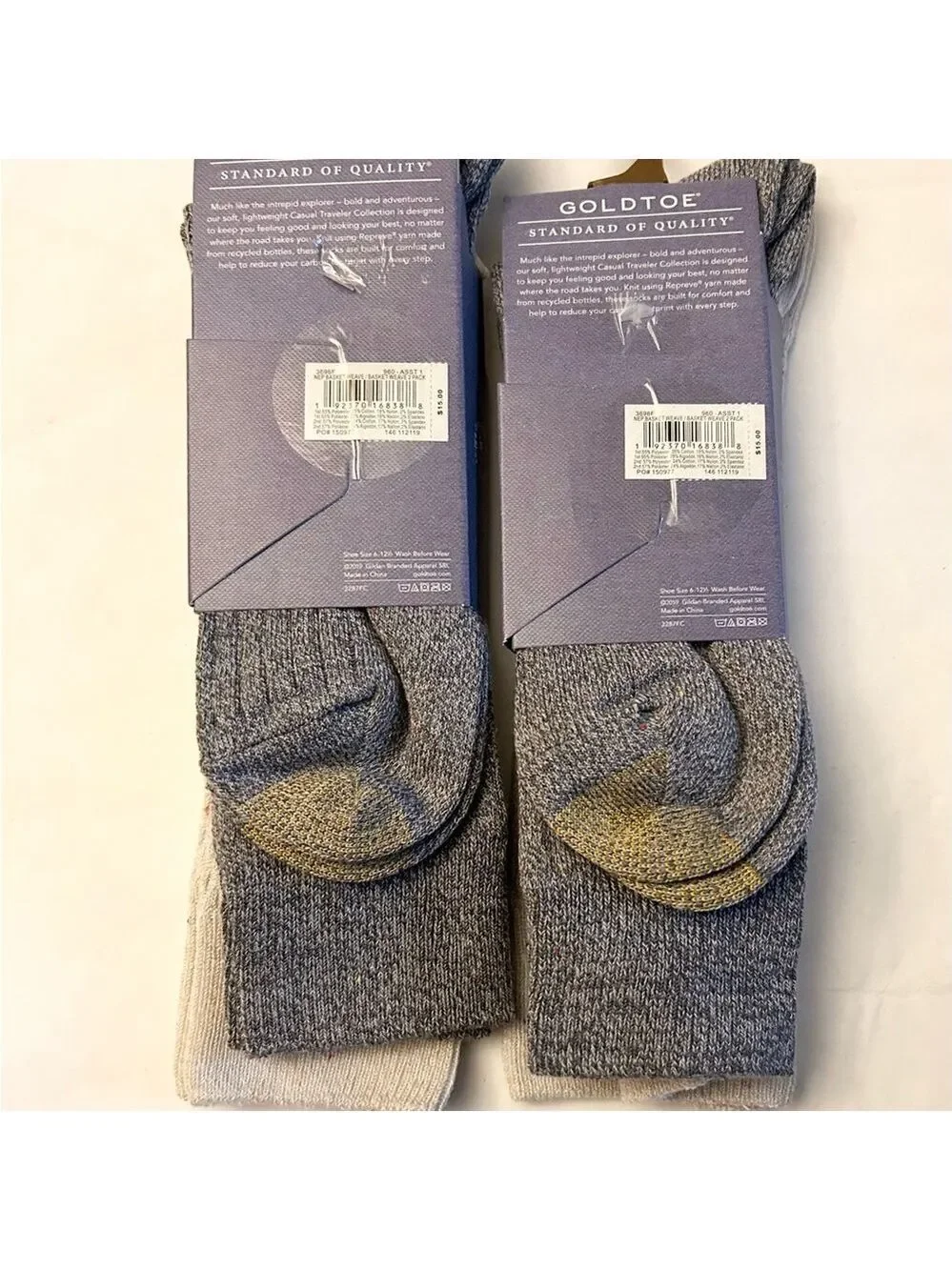 Gold toe 4 Pairs of Men’s Socks Size 6 to 12 NWT